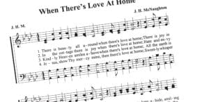 A sheet music with some words and notes